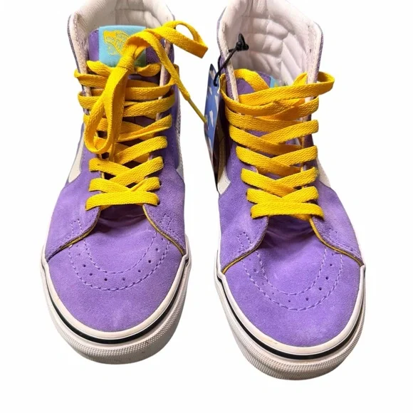 Vans Women’s Lisa Simpson Limited Edition Purple and Yellow High-Top Sneakers - Picture 6 of 9